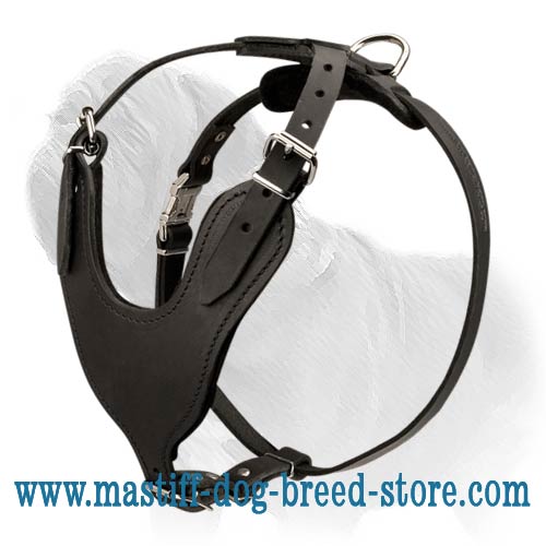 Large Leather Dog Harness for Mastiff - Durable Dog Harness