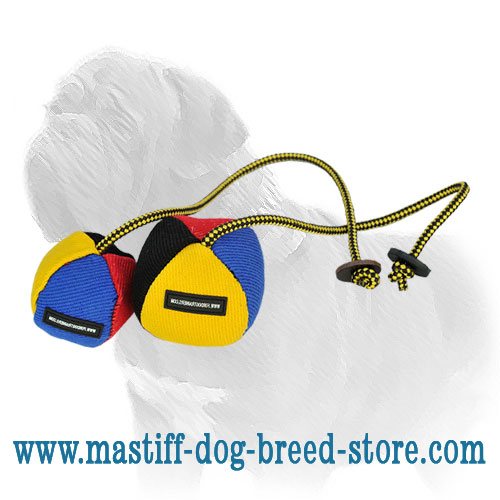 Mastiff French Linen Dog Toy on the String, Large Size