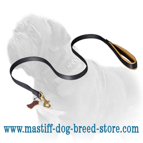 Padded Handle Nylon Mastiff Dog Leash
