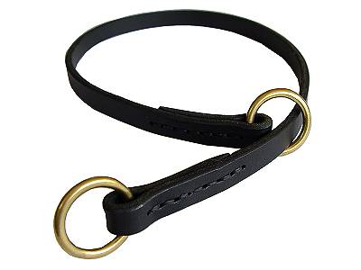 Silent Leather Training Choke Collar for Big Dogs like Mastiff