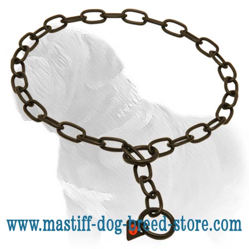 Black-Colored Mastiff Dog Metal Collar