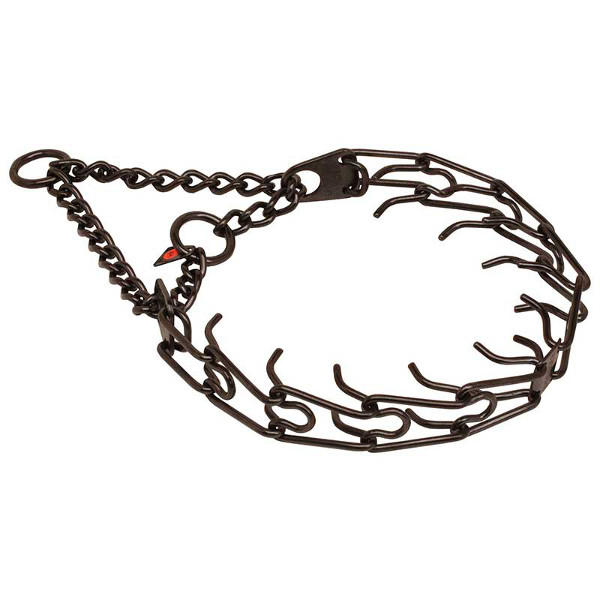 Strong Herm Sprenger Mastiff Pinch Prong Collar of Black Stainless Steel - 2.25 mm (1/11 inch)