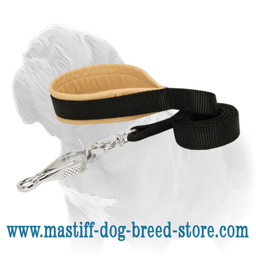 'Leather + Nylon Combo' Mastiff Dog Leash