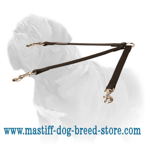 Dog tripler made of nylon with nickel-plated hardware