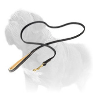 'Stitched Snake' Mastiff Dog Leash with Brass Snap Hook