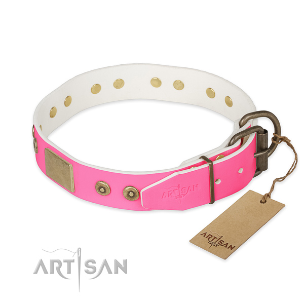 Rust-proof fittings on comfy wearing dog collar