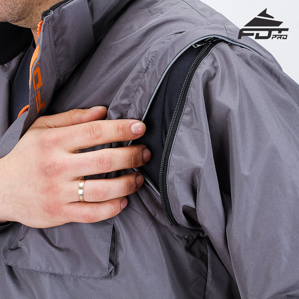 Strong Zipper on Sleeve for FDT Pro Design Dog Tracking Jacket