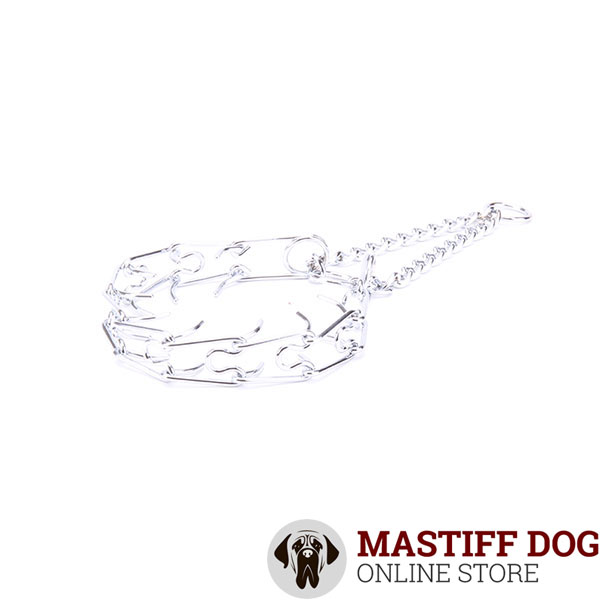 Best quality chrome plated dog prong collar for obedience training