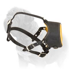 Easy to adjust Mastiff leather muzzle